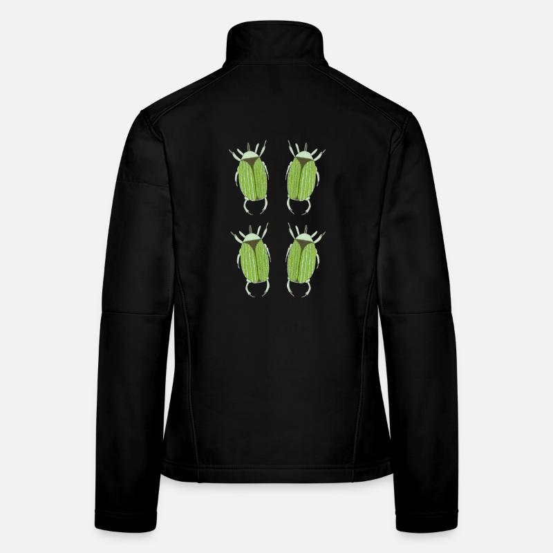 insecte vert Veste en tissu softshell Femme