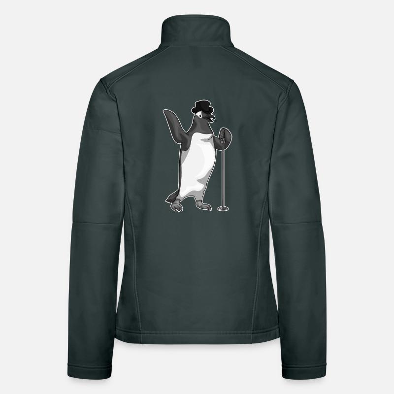 Chant du micro Penguin Singer Veste en tissu softshell Femme