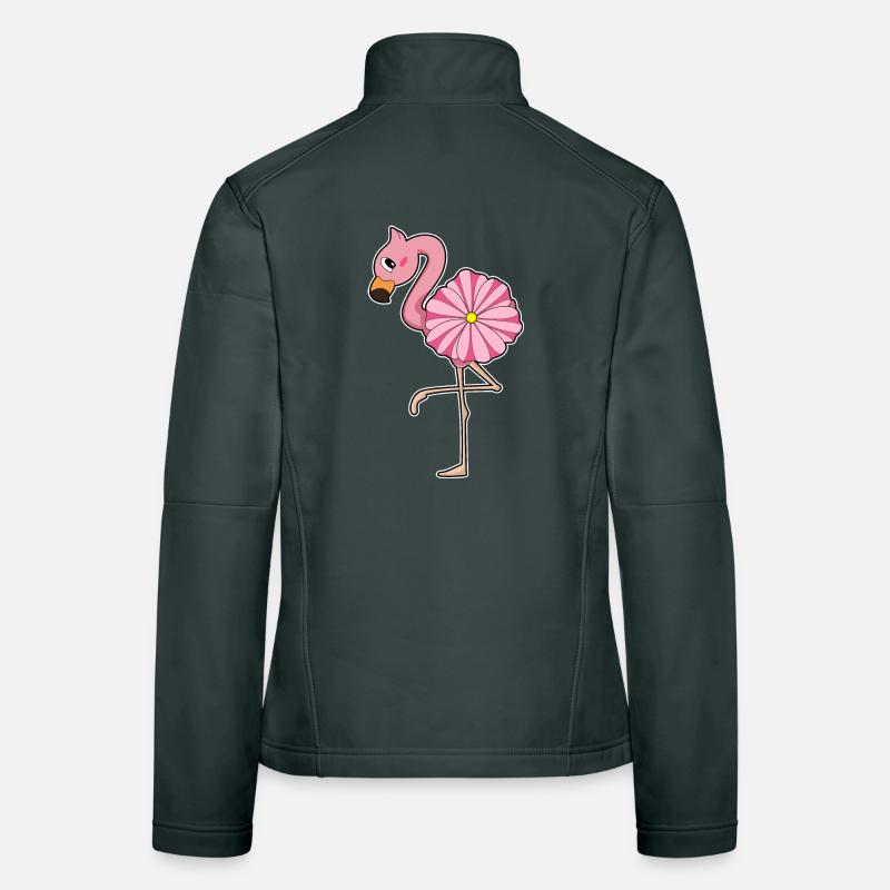 Fleur de flamant rose Veste en tissu softshell Femme
