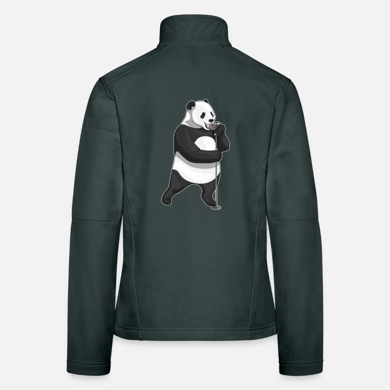 Panda Singer Microphone Musique Veste en tissu softshell Femme