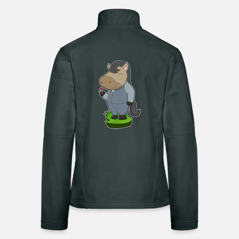 Pferd Bräutigam Ehering Hochzeit Frauen Softshelljacke