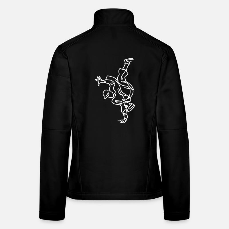 Croquis de breakdance Veste en tissu softshell Femme