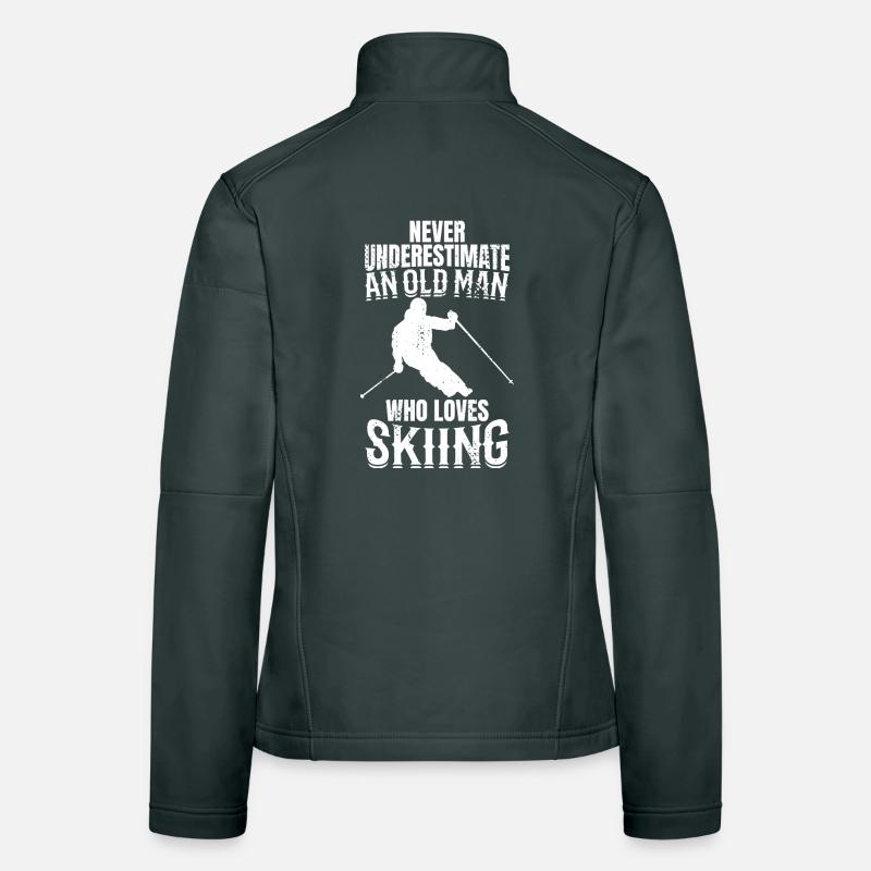 Skifahrer Opa Frauen Softshelljacke