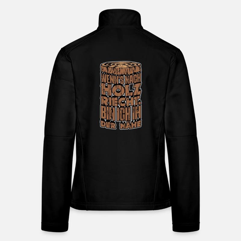 Déclaration de bûcheron bois forêt forêt boiserie Veste en tissu softshell Femme