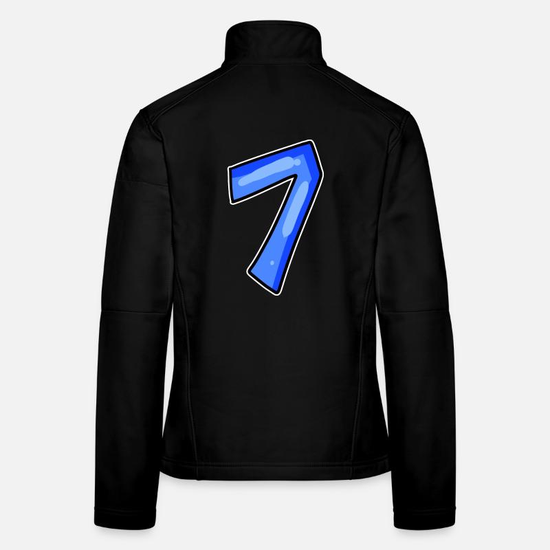 Zahl 7 Nummer Frauen Softshelljacke