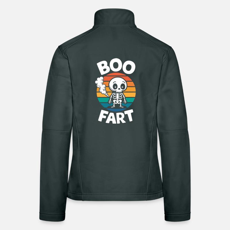 Farting Skeleton – Funny Halloween Women's Softshell Jacket