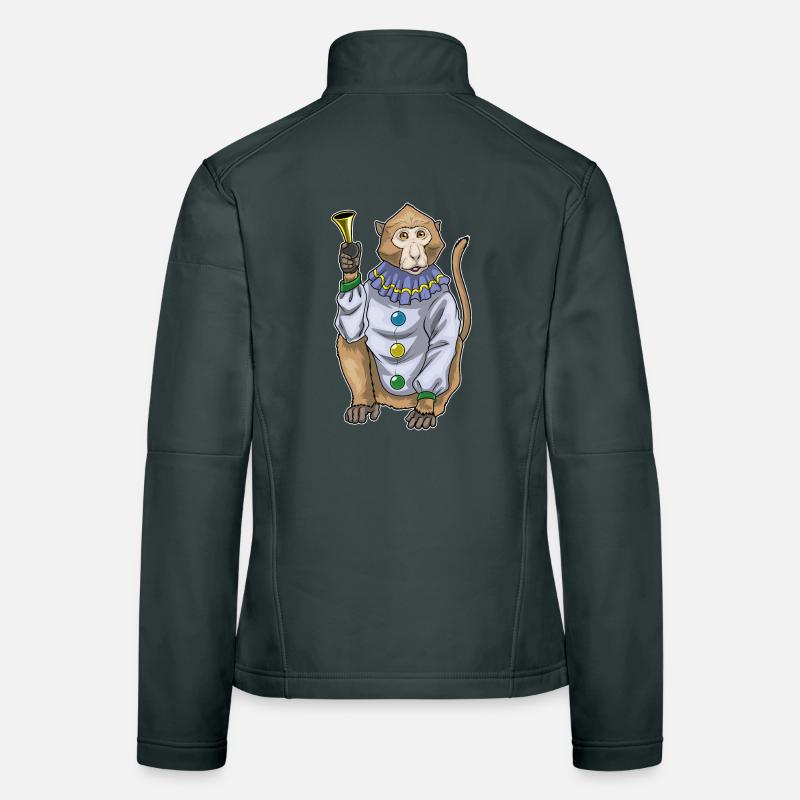 Corne de Clown Singe Veste en tissu softshell Femme