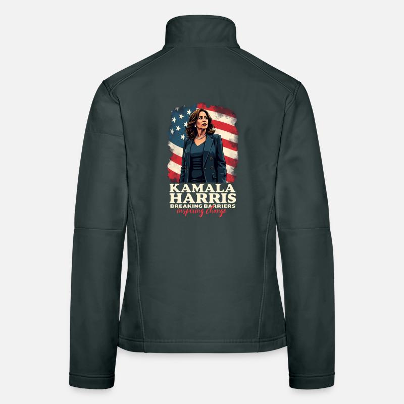 Kamala Harris Breaking Barriers Inspiring Change Women's Softshell Jacket