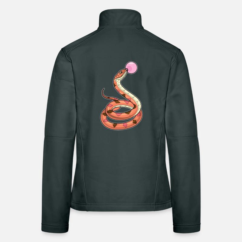 Snake Chewing Gum Women's Softshell Jacket