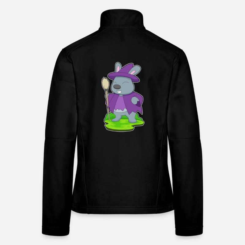 Bunny Witch Broom Women's Softshell Jacket
