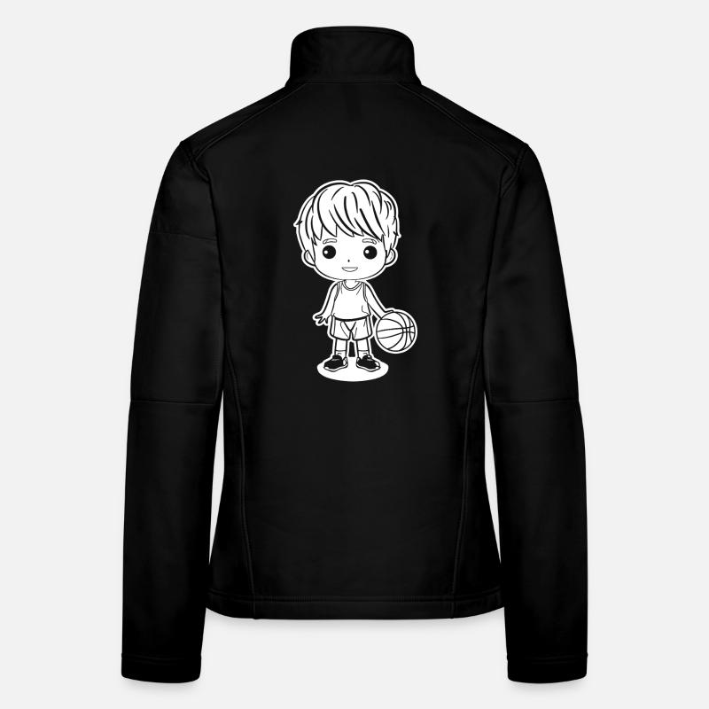 Kleiner Basketball Junge Frauen Softshelljacke