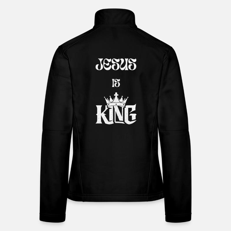 Jesus Is King Narrow Character Design Women's Softshell Jacket