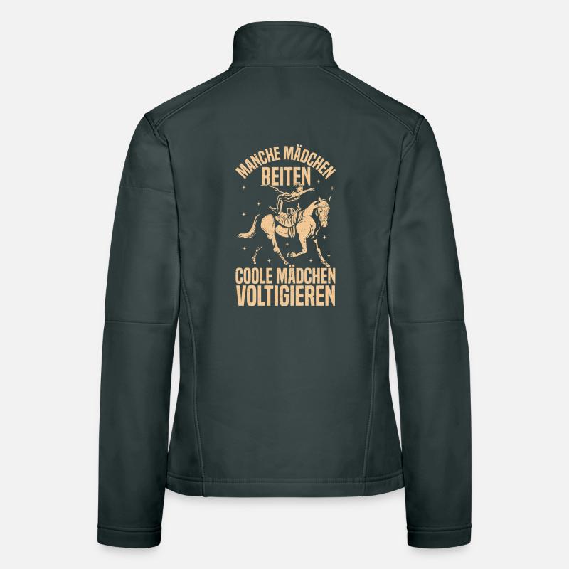 Coole Mädchen Voltigieren Pferd Reiten Frauen Softshelljacke