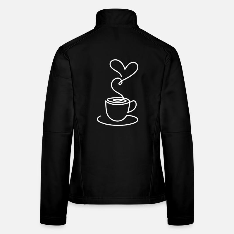 Tee Skizze mit Herz Rauch – romantisches Motiv Frauen Softshelljacke