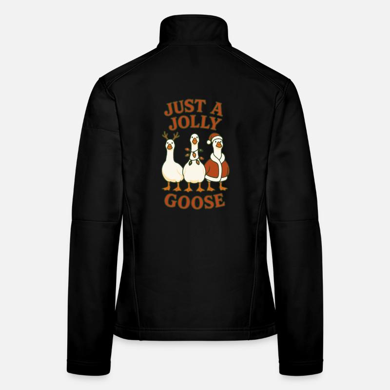 Christmas Just A Jolly Goose funny design Women's Softshell Jacket