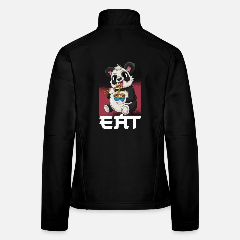 Panda Ramen Japanisch Essen - Frauen Softshelljacke - Schwarz