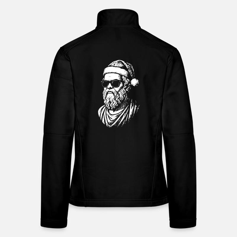 Weihnachtsmann Sonnenbrillen Pop Art Frauen Softshelljacke