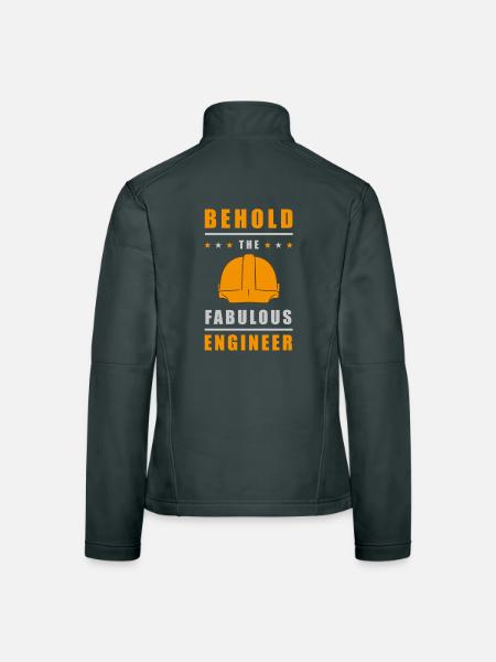 Fabelhafter Ingenieur Helm - Frauen Softshelljacke - Schwarz - Hinten