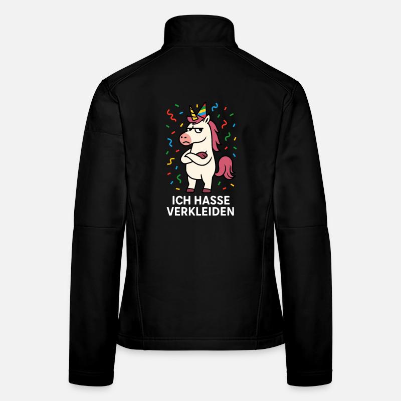 Faschingsmuffel Kostüm lustig Einhorn verkleiden Frauen Softshelljacke