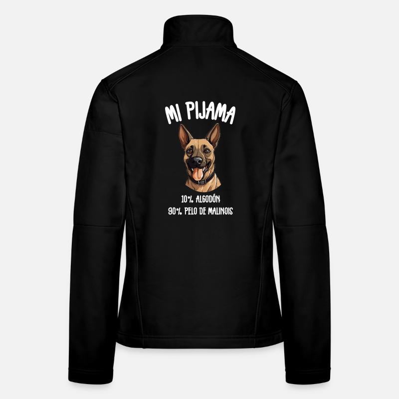 Malinois Dog Pajamas - Women's Softshell Jacket - black