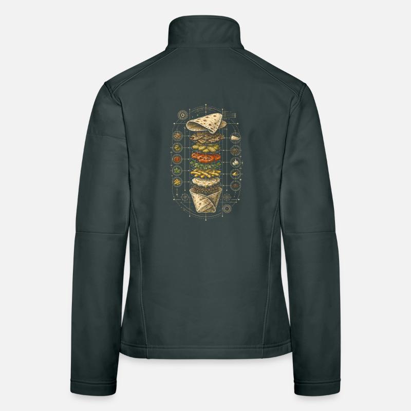 Plan d’action pour le shawarma libanais Veste en tissu softshell Femme