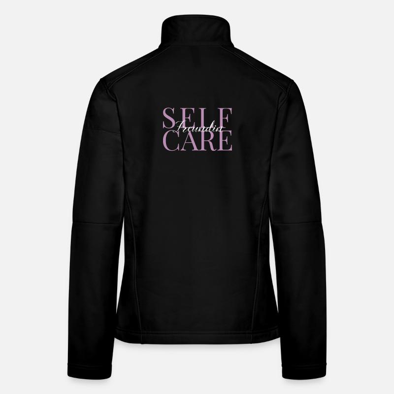 Self-care girlfriend pink and white Women's Softshell Jacket