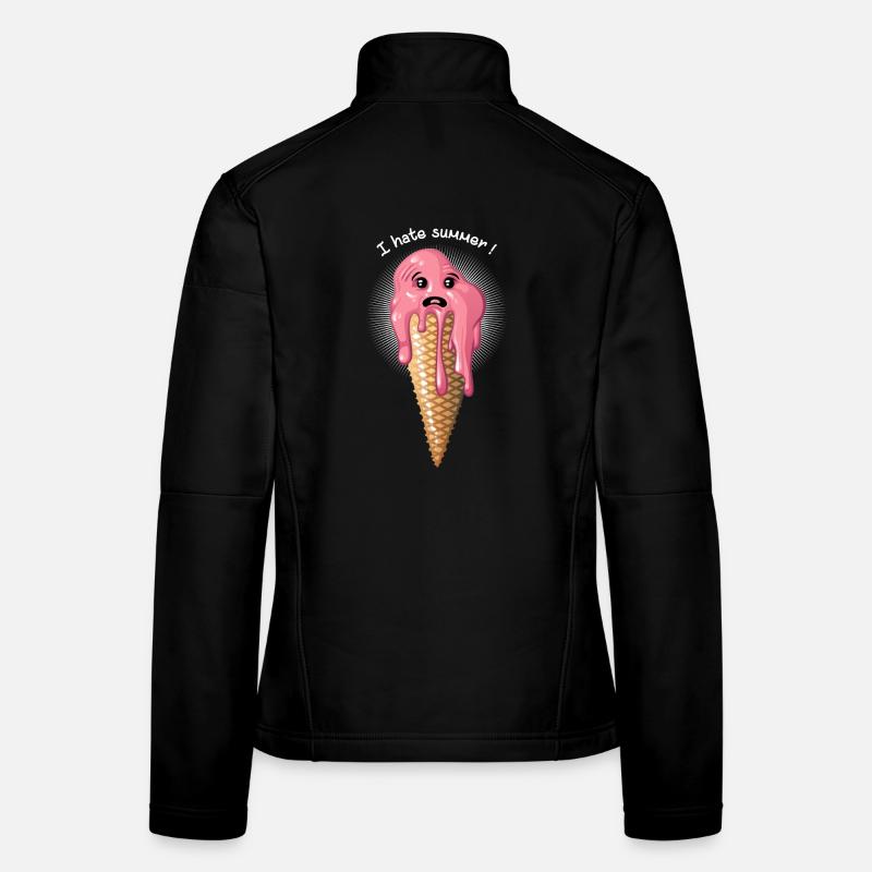 I hate summer - Frauen Softshelljacke - Schwarz