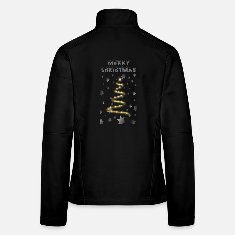 Arbre de Noël doré Veste en tissu softshell Femme
