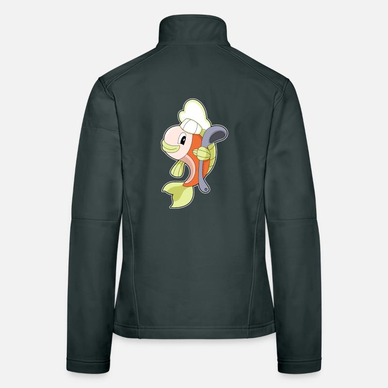 Fisch Koch Kochlöffel Kochen Frauen Softshelljacke