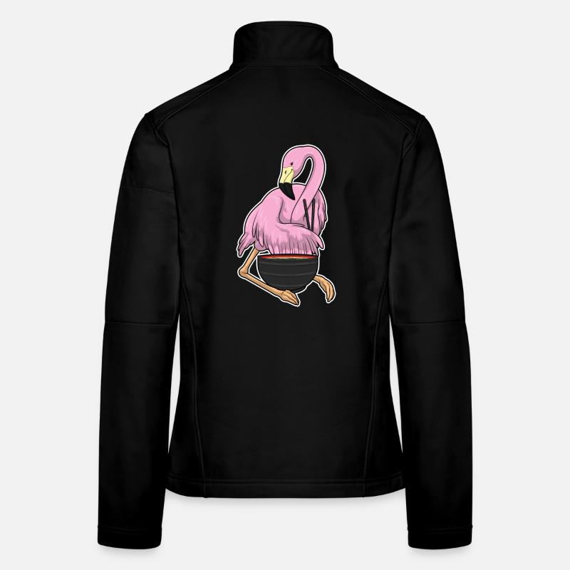 Cuisson de ramen pour Chef Flamant Rose Veste en tissu softshell Femme