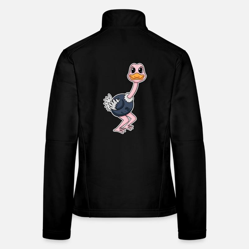Ostrich motif zoo animals Women's Softshell Jacket