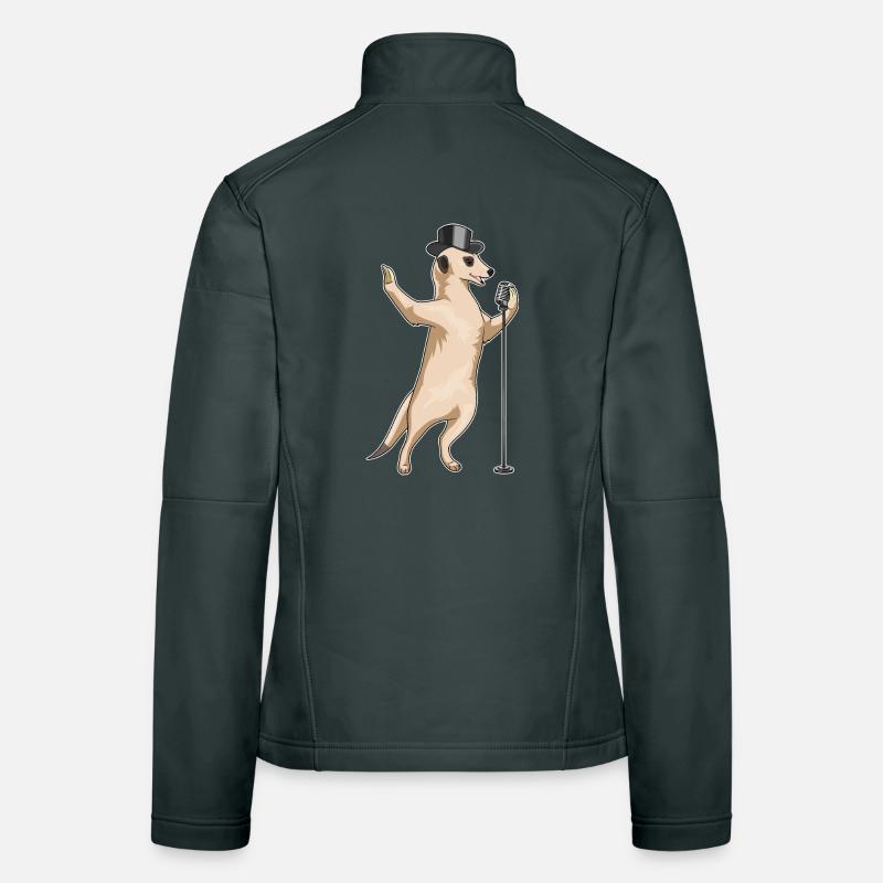 Suricate Singer Microphone Musique Veste en tissu softshell Femme