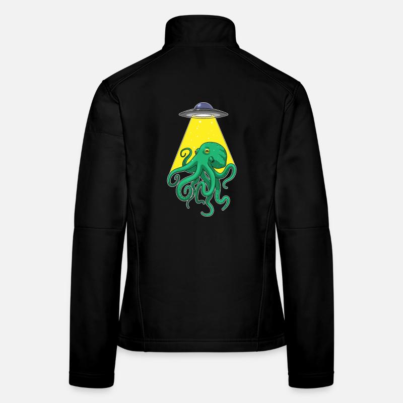 Krake Raumschiff Weltraum Frauen Softshelljacke