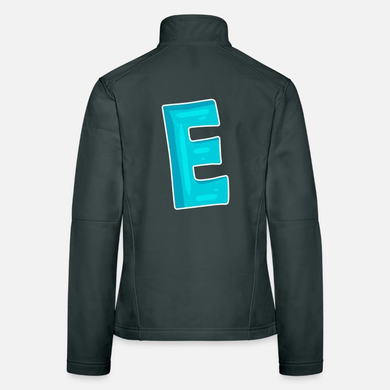 Buchstabe E Anfangsbuchstabe Zeichen Frauen Softshelljacke