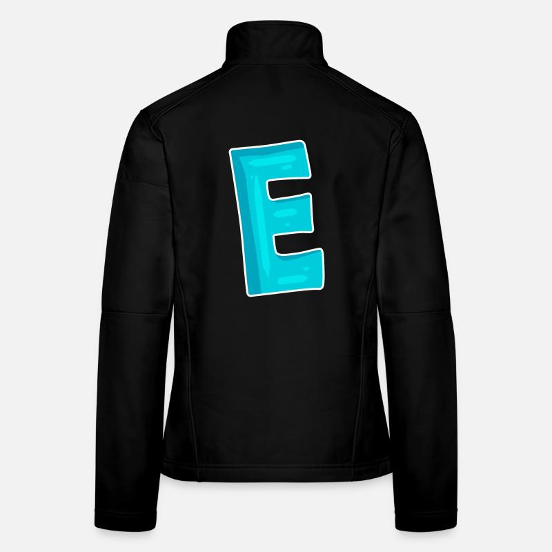Buchstabe E Anfangsbuchstabe Zeichen Frauen Softshelljacke