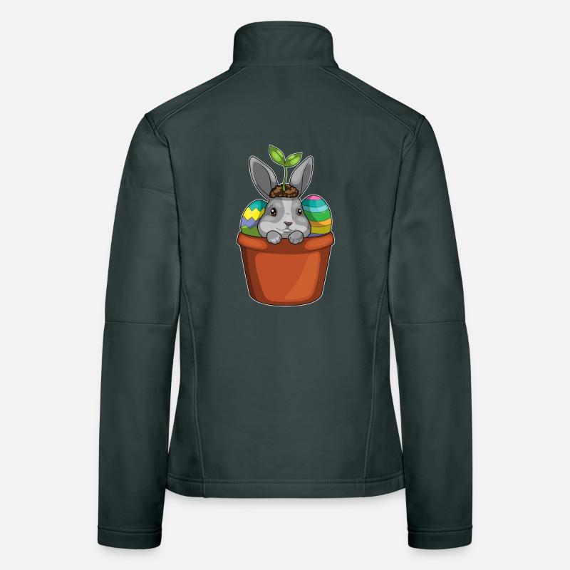 Printemps de Pâques Bunny Veste en tissu softshell Femme