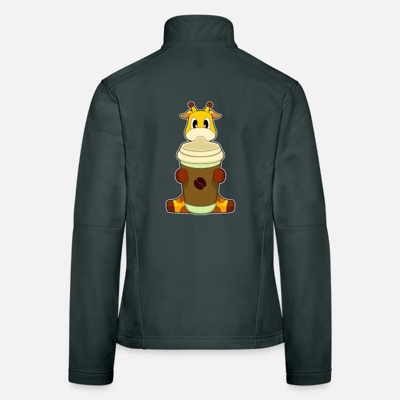 Giraffe Coffee to go Mug Women's Softshell Jacket