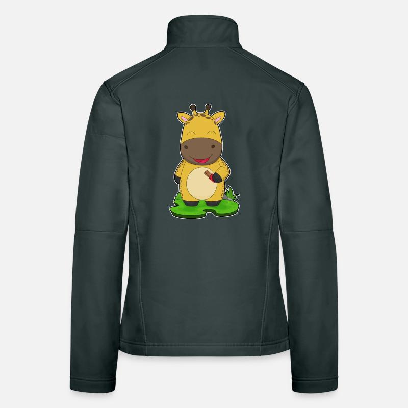 Barre de chocolat girafe Veste en tissu softshell Femme