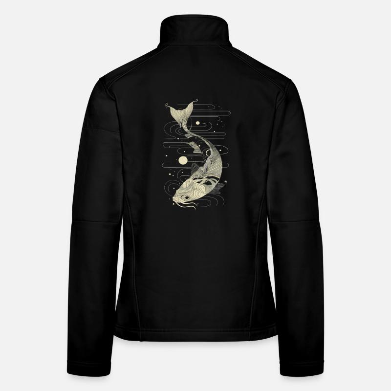 Fisch Grafik Frauen Softshelljacke