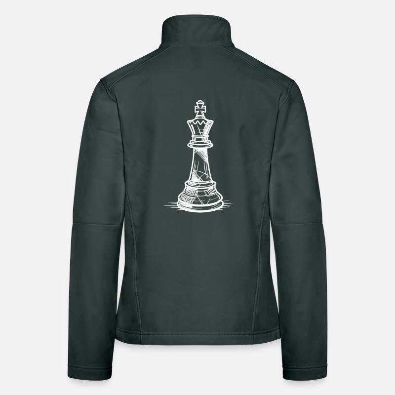 Chess piece sketch Women's Softshell Jacket
