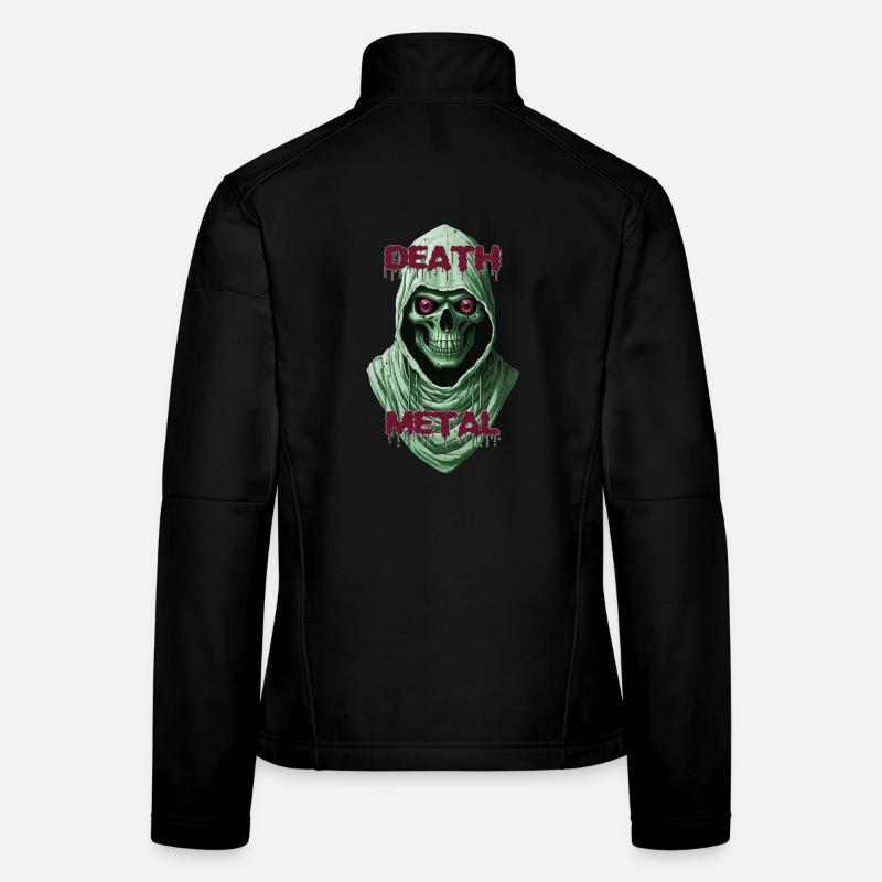 Gothic Skull with Metallic Accents  Women's Softshell Jacket
