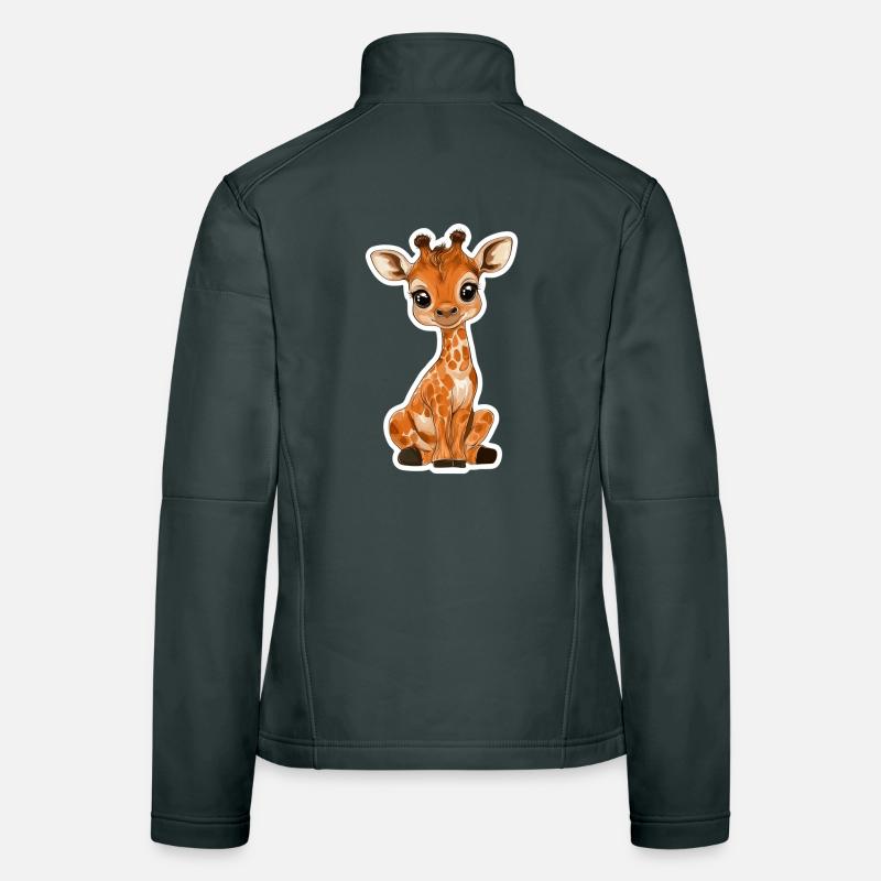 Giraffe Frauen Softshelljacke