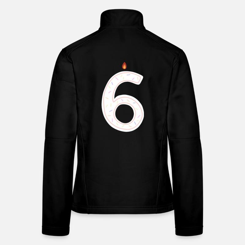 Couleur d’anniversaire numéro bougie design Veste en tissu softshell Femme