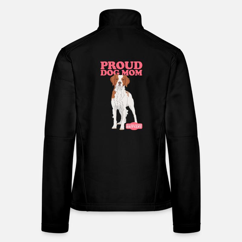 Brittany Mom Epagneul Breton Pointing Dog Gift Women's Softshell Jacket