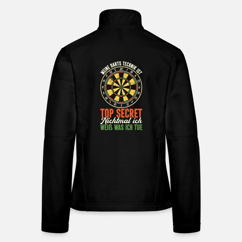 Darts Dart Dartboard Dartboard Dart Player Women's Softshell Jacket
