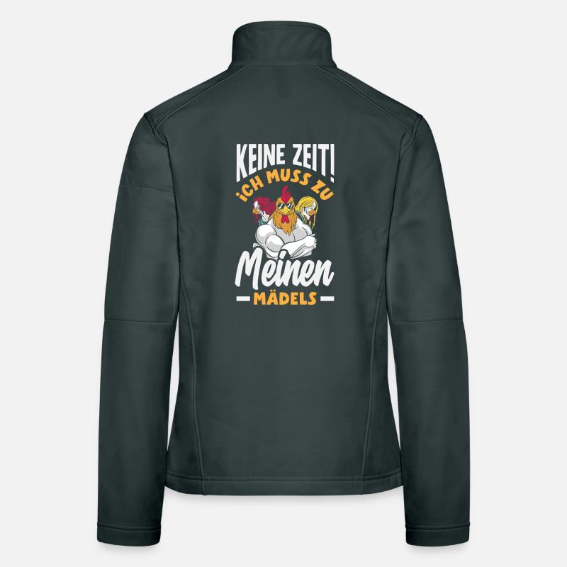 Pas le temps! Je dois aller vers mes filles – des poulets Veste en tissu softshell Femme