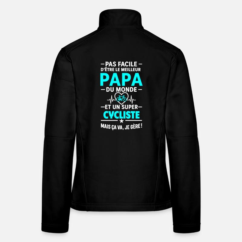 Herz + Radfahren – Super Papa Radfahrer Frauen Softshelljacke