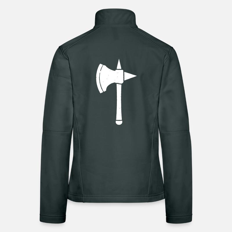 Viking Axe Warrior Weapon Medieval Women's Softshell Jacket