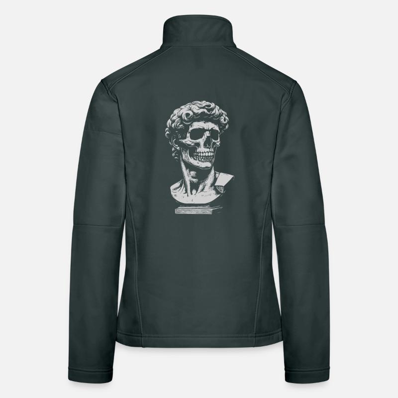 David Michelangelo Skull Bust Artwork Women's Softshell Jacket
