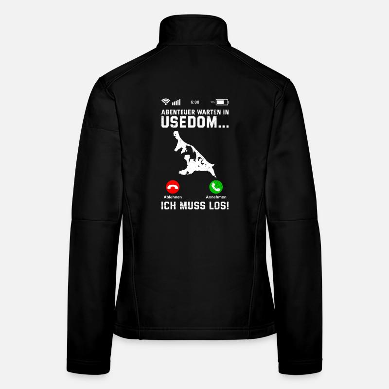 Île d’Usedom L’AVENTURE VOUS ATTEND À USEDOM DOIT PARTIR Veste en tissu softshell Femme